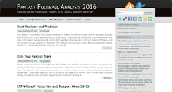 Desktop Screenshot of analyzefantasyfootball.com