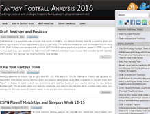 Tablet Screenshot of analyzefantasyfootball.com